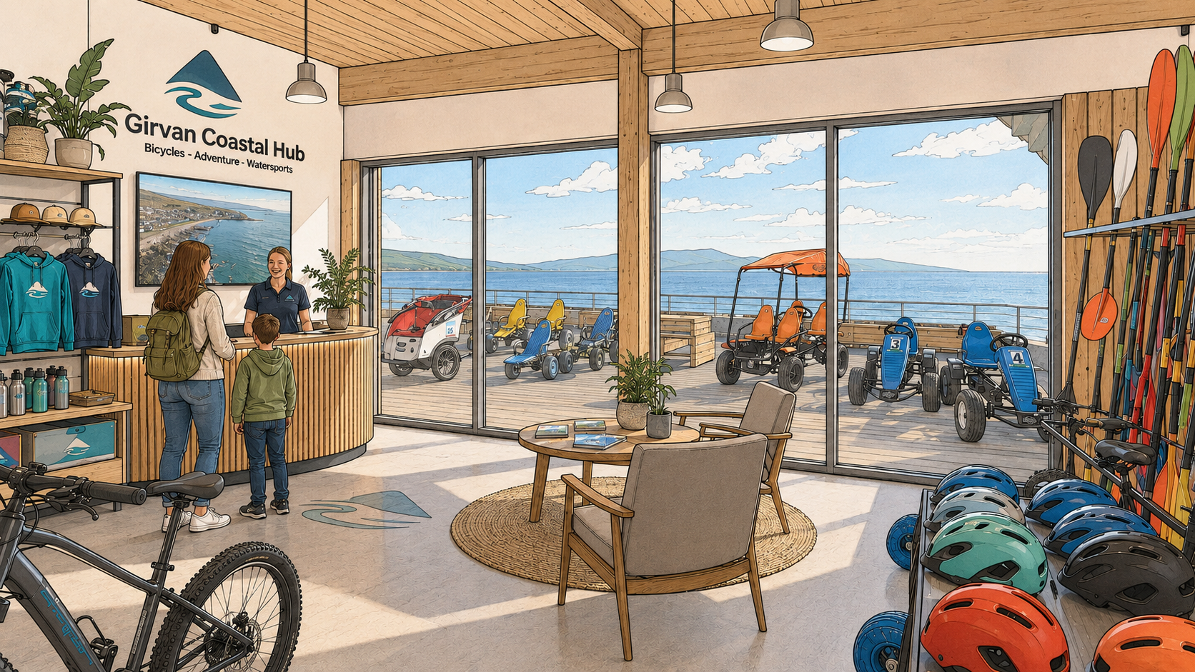 Shared, purpose-built spaces — concept visual of the future Coastal Hub.